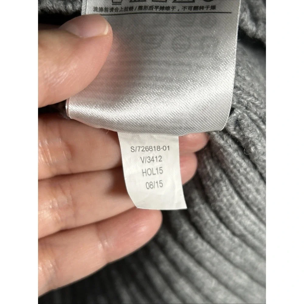Banana Republic Women's Popcorn Stitch Mock Neck Sweater Gray Size M